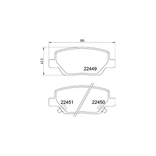 Bromsbeläggsats, Bakaxel Brembo P 23 179 BREMBO