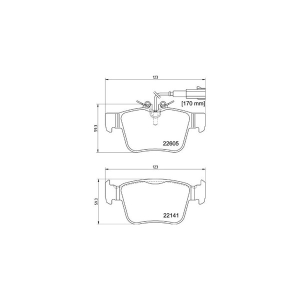 Bromsbeläggsats Ventilerad, Bakaxel Brembo P 23 180 BREMBO