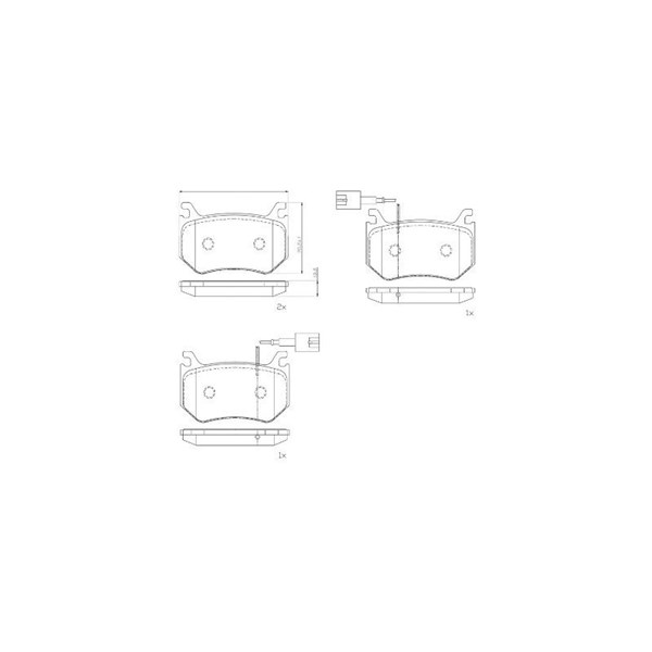 Bromsbeläggsats, Bakaxel Brembo P 23 184 BREMBO Bromsbeläggsats, Bakaxel Brembo P 23 184 BREMBO