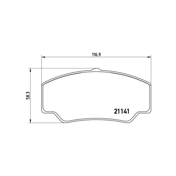 Bromsbeläggsats, Framaxel Brembo P 24 023 BREMBO