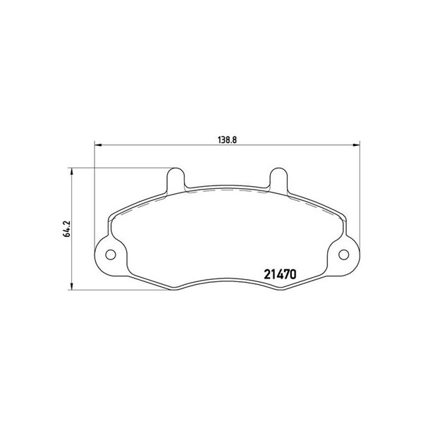 Bromsbeläggsats, Framaxel Brembo P 24 032 BREMBO
