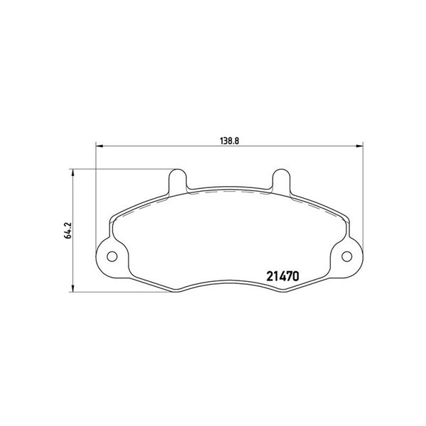 Bromsbeläggsats, Framaxel Brembo P 24 049 BREMBO