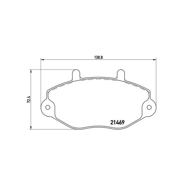 Bromsbeläggsats, Framaxel Brembo P 24 050 BREMBO