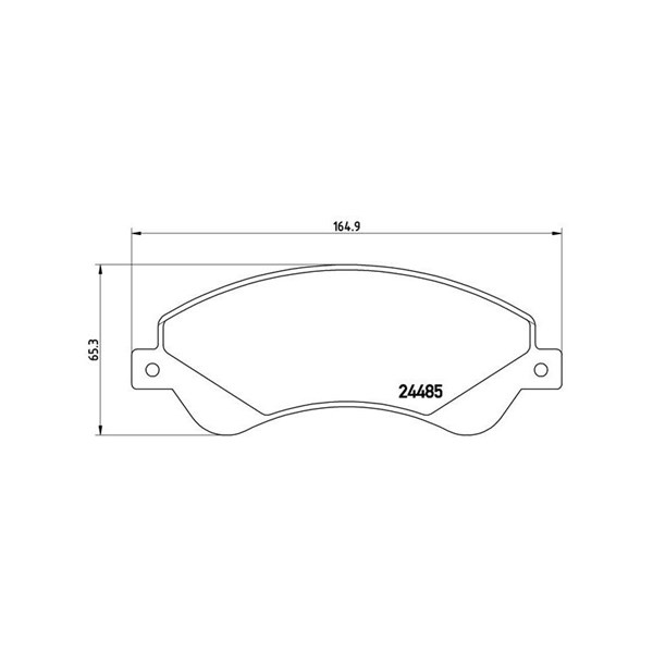 Bromsbeläggsats, Framaxel Brembo P 24 065 BREMBO