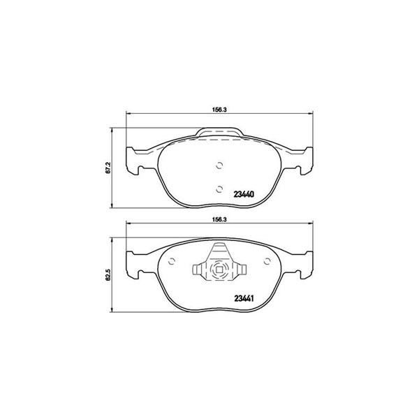 Bromsbeläggsats, Framaxel Brembo P 24 071 BREMBO
