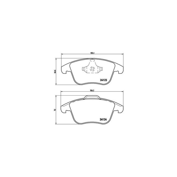 Bromsbeläggsats Ventilerad, Framaxel Brembo P 24 076X BREMBO