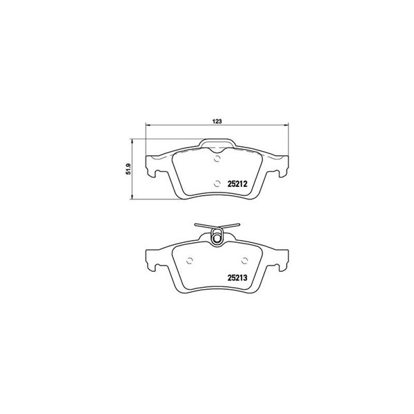 Bromsbeläggsats Solid, Bakaxel Brembo Brembo xtra line P 24 148X BREMBO