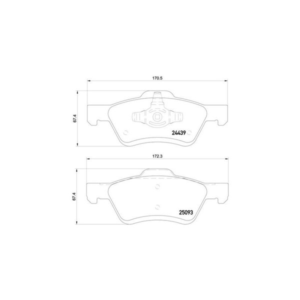 Bromsbeläggsats, Framaxel Brembo P 24 159 BREMBO