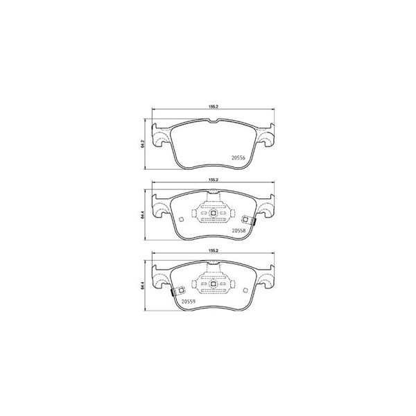 Bromsbeläggsats, Framaxel Brembo P 24 218 BREMBO