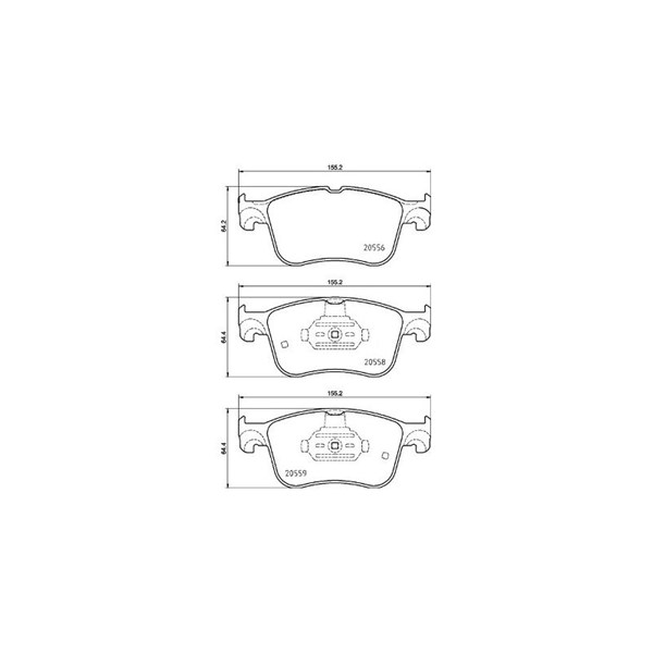 Bromsbeläggsats, Framaxel Brembo P 24 234 BREMBO