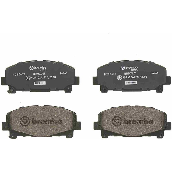 Bromsbeläggsats, Framaxel Brembo Brembo xtra line P 28 043X BREMBO