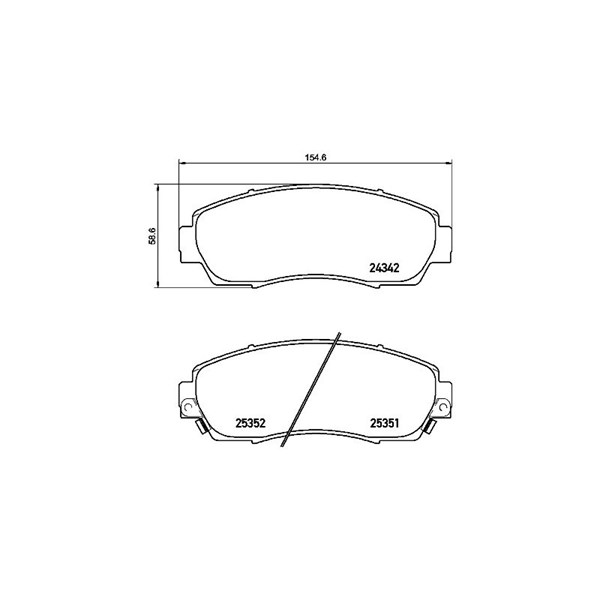 Bromsbeläggsats, Framaxel Brembo P 28 068 BREMBO