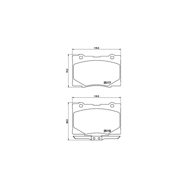 Bromsbeläggsats, Framaxel Brembo P 28 079 BREMBO