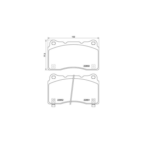 Bromsbeläggsats, Framaxel Brembo P 28 099 BREMBO