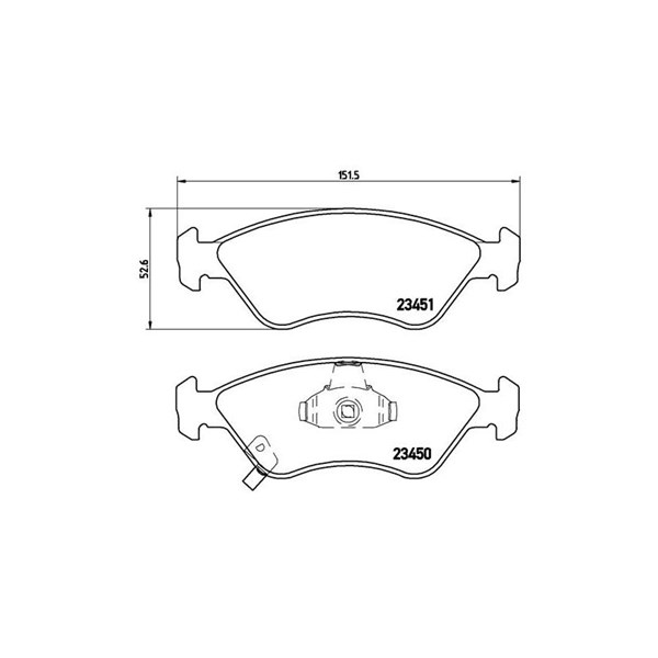 Bromsbeläggsats, Framaxel Brembo P 30 007 BREMBO