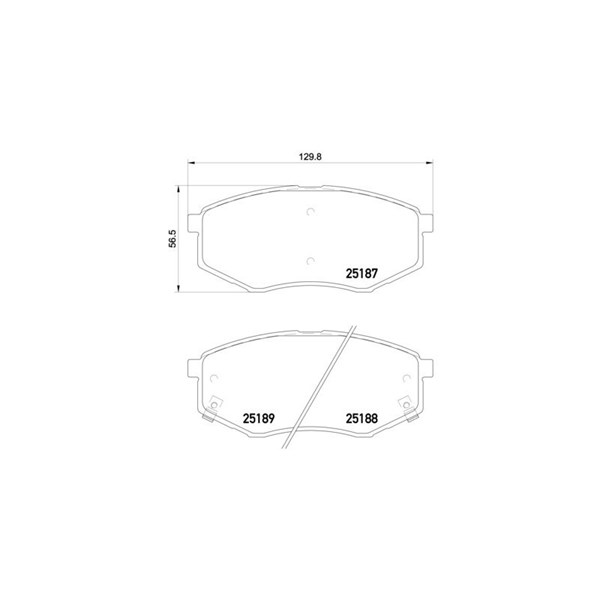 Bromsbeläggsats, Framaxel Brembo P 30 055 BREMBO