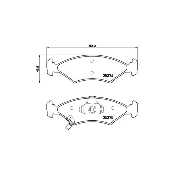 Bromsbeläggsats, Framaxel Brembo P 30 062 BREMBO