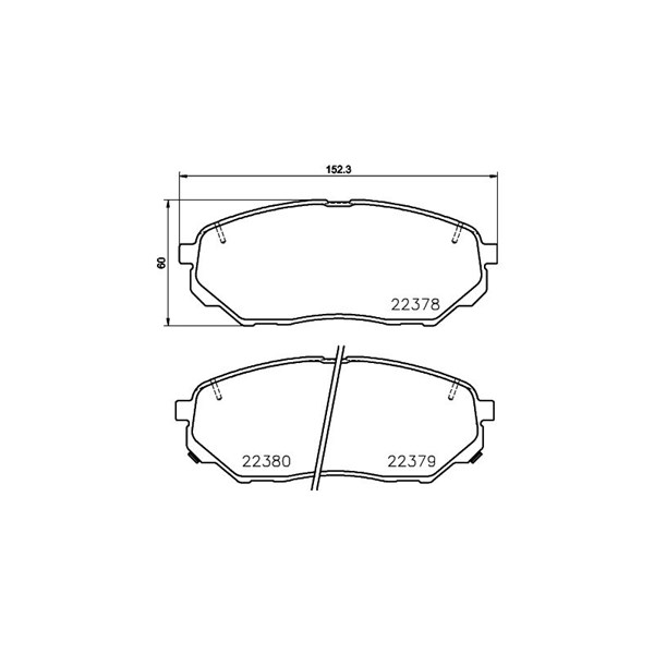 Bromsbeläggsats, Framaxel Brembo P 30 086 BREMBO