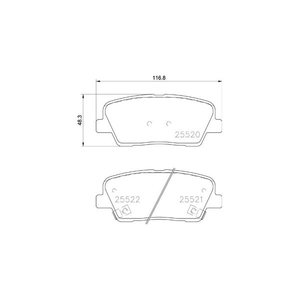 Bromsbeläggsats, Bakaxel Brembo P 30 104 BREMBO Bromsbeläggsats, Bakaxel Brembo P 30 104 BREMBO