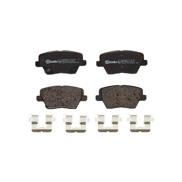 Bromsbeläggsats, Bakaxel Brembo P 30 109 BREMBO