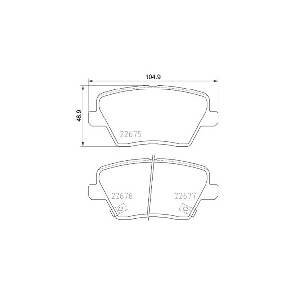 Bromsbeläggsats, Bakaxel Brembo P 30 109 BREMBO