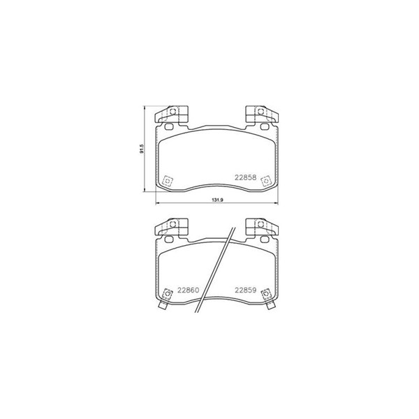 Bromsbeläggsats, Framaxel Brembo P 30 113 BREMBO