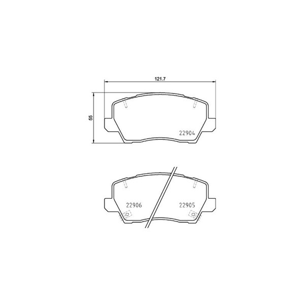 Bromsbeläggsats, Framaxel Brembo P 30 114 BREMBO
