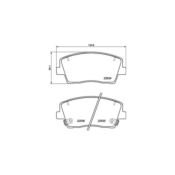 Bromsbeläggsats, Framaxel Brembo P 30 119 BREMBO