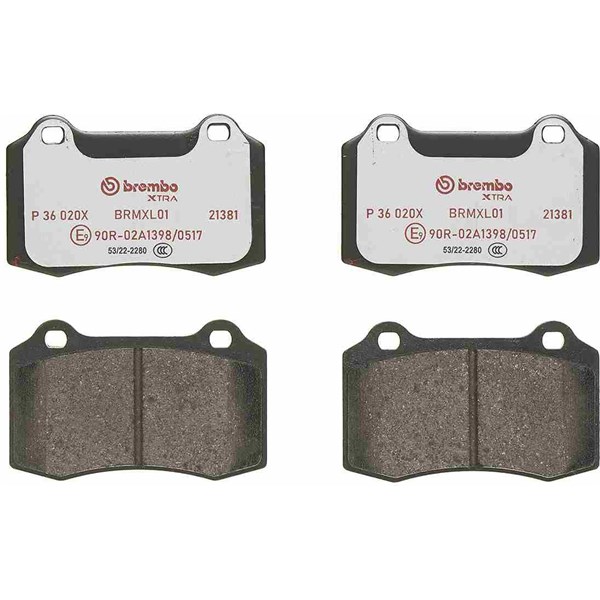 Bromsbeläggsats, Framaxel, Bakaxel Brembo P 36 020X BREMBO