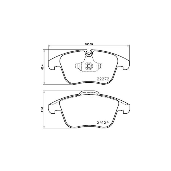 Bromsbeläggsats, Framaxel Brembo P 36 030 BREMBO