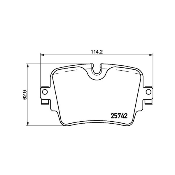 Bromsbeläggsats, Bakaxel Brembo P 36 033 BREMBO