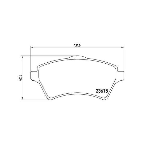 Bromsbeläggsats, Framaxel Brembo P 44 011 BREMBO