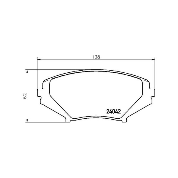 Bromsbeläggsats, Framaxel Brembo P 49 034 BREMBO