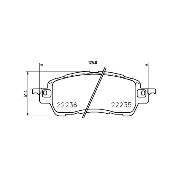 Bromsbeläggsats, Framaxel Brembo P 49 055 BREMBO