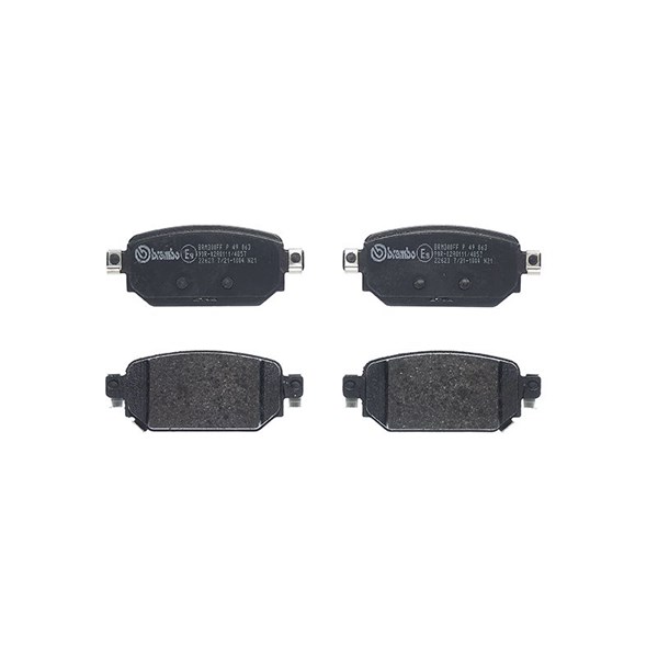 Bromsbeläggsats, Bakaxel Brembo P 49 063 BREMBO