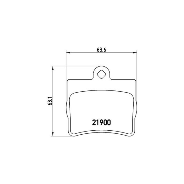 Bromsbeläggsats, Bakaxel Brembo P 50 024 BREMBO
