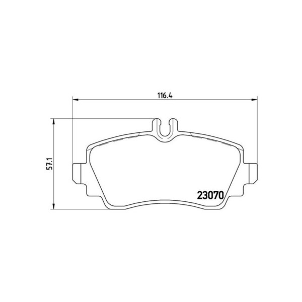 Bromsbeläggsats, Framaxel Brembo P 50 036 BREMBO