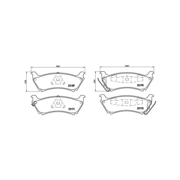 Bromsbeläggsats, Bakaxel Brembo P 50 040 BREMBO Bromsbeläggsats, Bakaxel Brembo P 50 040 BREMBO