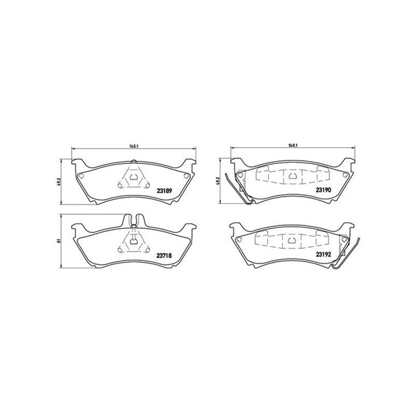 Bromsbeläggsats, Bakaxel Brembo P 50 044 BREMBO Bromsbeläggsats, Bakaxel Brembo P 50 044 BREMBO
