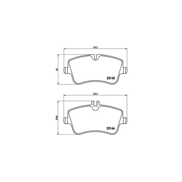 Bromsbeläggsats, Framaxel Brembo P 50 046 BREMBO