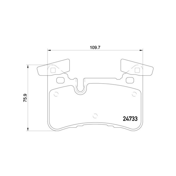 Bromsbeläggsats, Bakaxel Brembo P 50 110 BREMBO