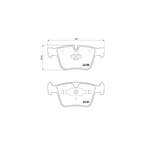 Bromsbeläggsats, Bakaxel Brembo P 50 116 BREMBO Bromsbeläggsats, Bakaxel Brembo P 50 116 BREMBO