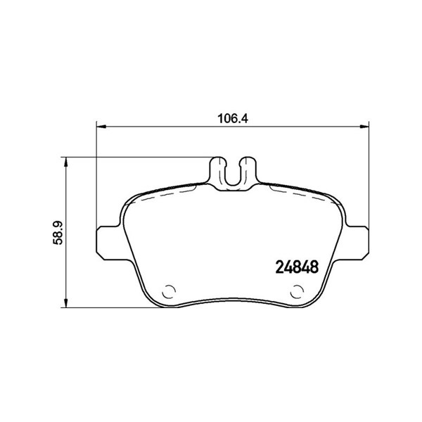 Bromsbeläggsats, Bakaxel Brembo P 50 135 BREMBO
