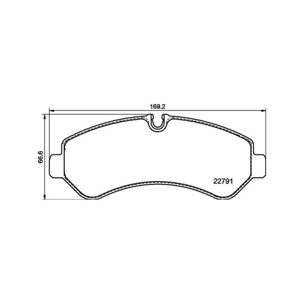 Bromsbeläggsats, Bakaxel Brembo P 50 150 BREMBO