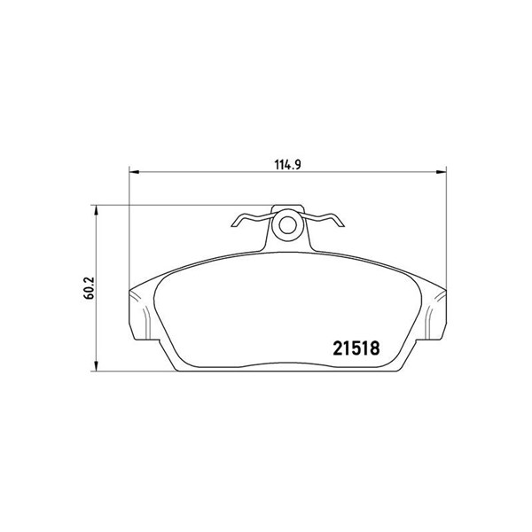 Bromsbeläggsats, Framaxel Brembo P 52 015 BREMBO