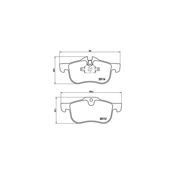 Bromsbeläggsats, Framaxel Brembo P 52 017 BREMBO