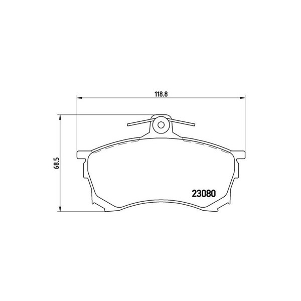 Bromsbeläggsats, Framaxel Brembo P 54 021 BREMBO