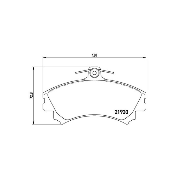 Bromsbeläggsats, Framaxel Brembo P 54 022 BREMBO