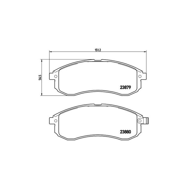 Bromsbeläggsats, Framaxel Brembo P 54 033 BREMBO