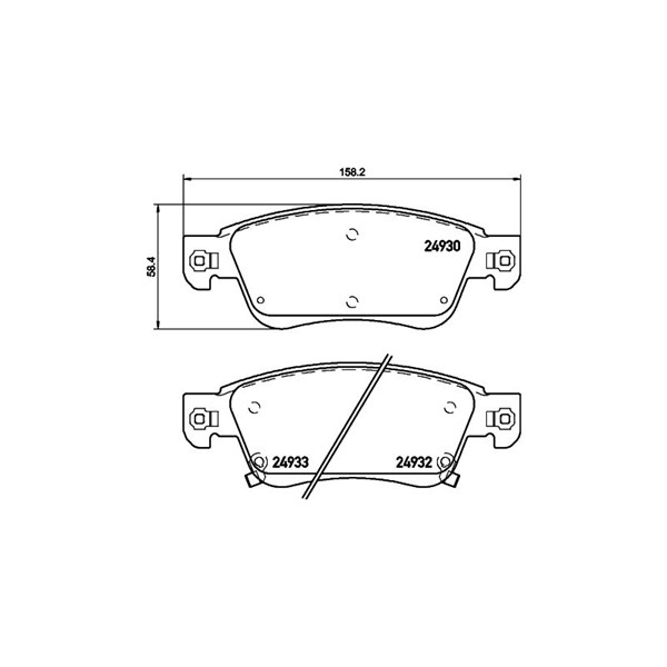 Bromsbeläggsats, Framaxel Brembo P 56 080 BREMBO
